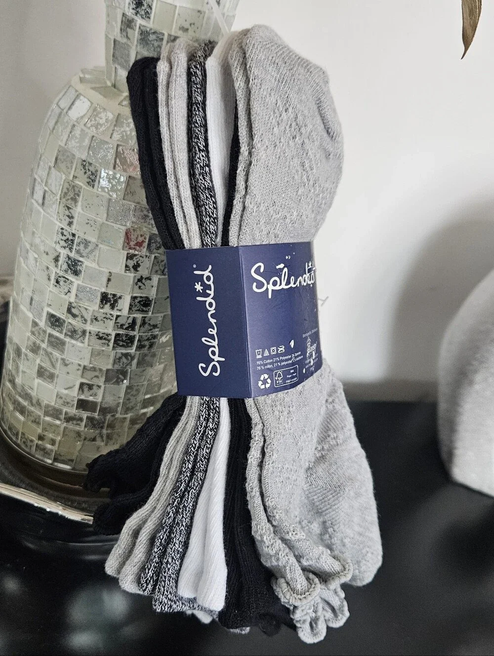 Splendid 6pk Women's Cotton Blend, Low Cut Socks, NWT, Shoe Sz 4-10